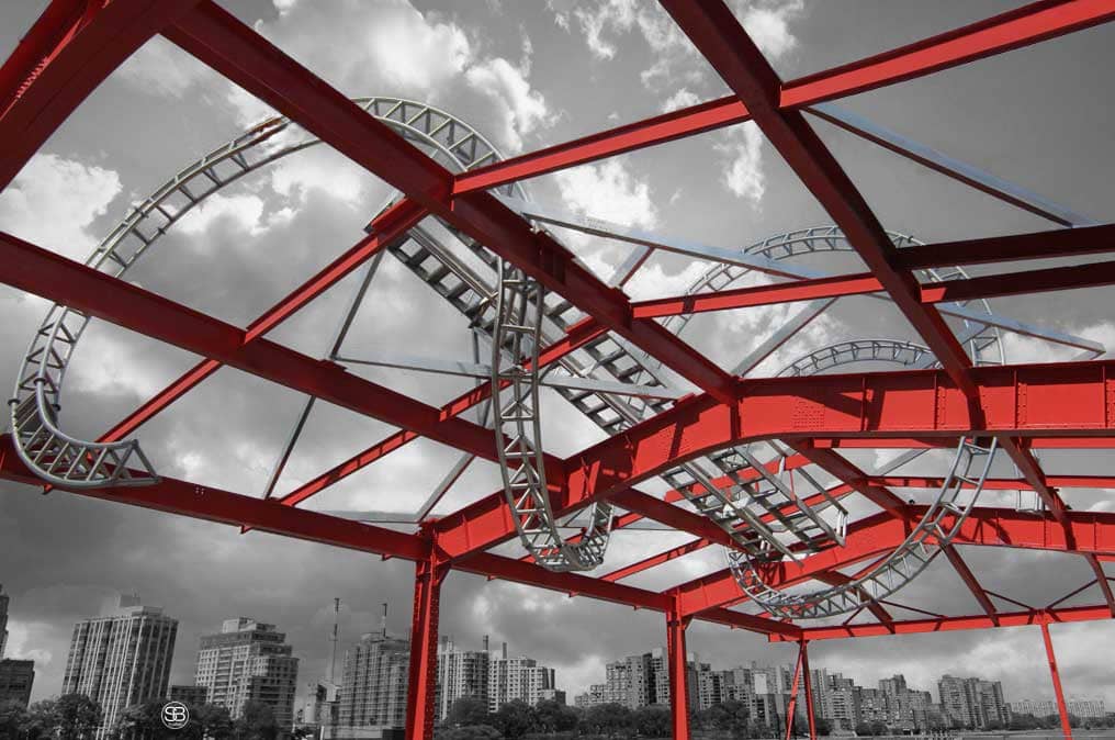Urban Helix—A Scaffolded Daydream, East River Waterfront Park, East 60th Street, NYC by SB Studios, Summer 2025