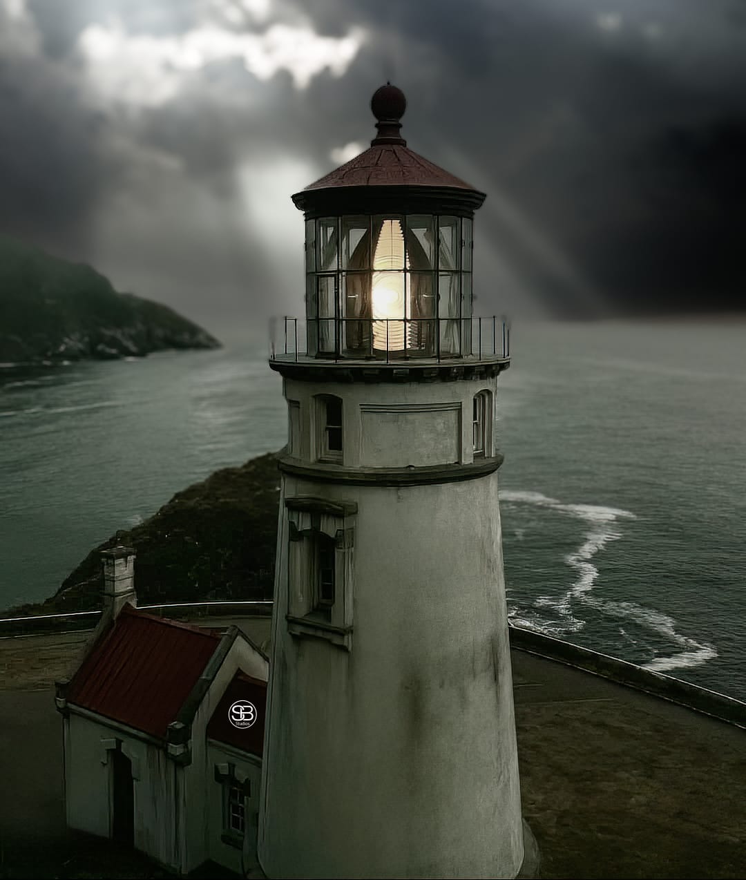 Beacon of the Tempest—Heceta’s Watch — Heceta Head Lighthouse State Scenic Viewpoin Florence, OR by SB Studios Summer 2025