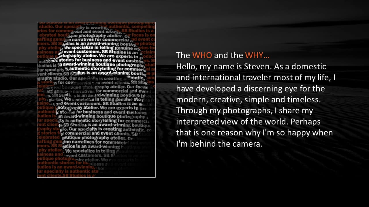 Photo and The Who and Why of SB Studios…