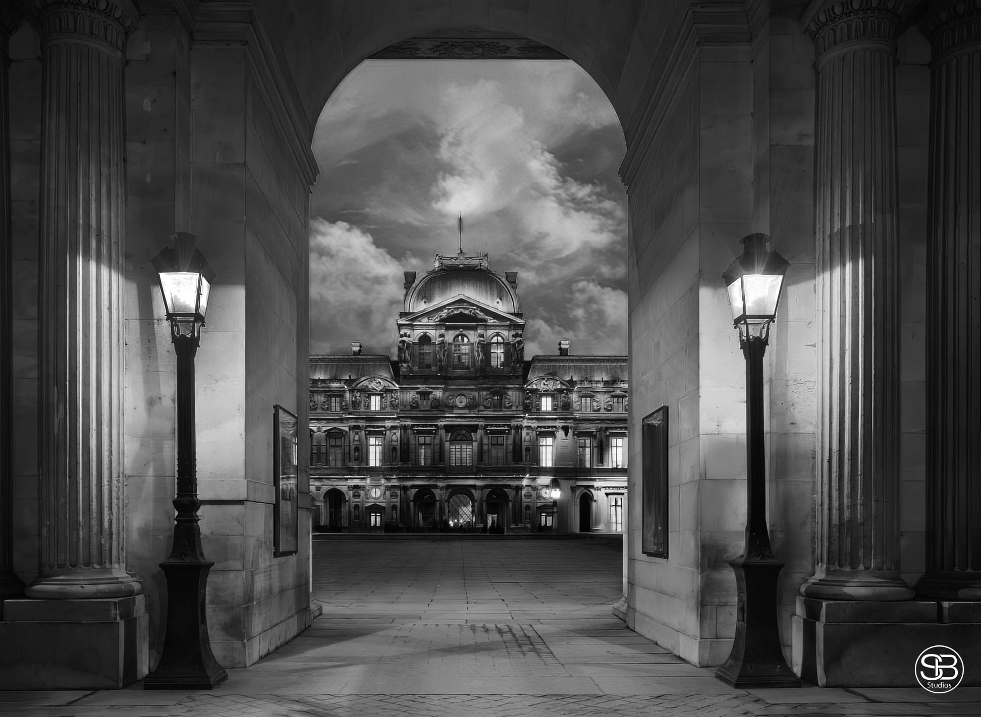Courtyard of the Louvre, Paris France by SB Studios 2024