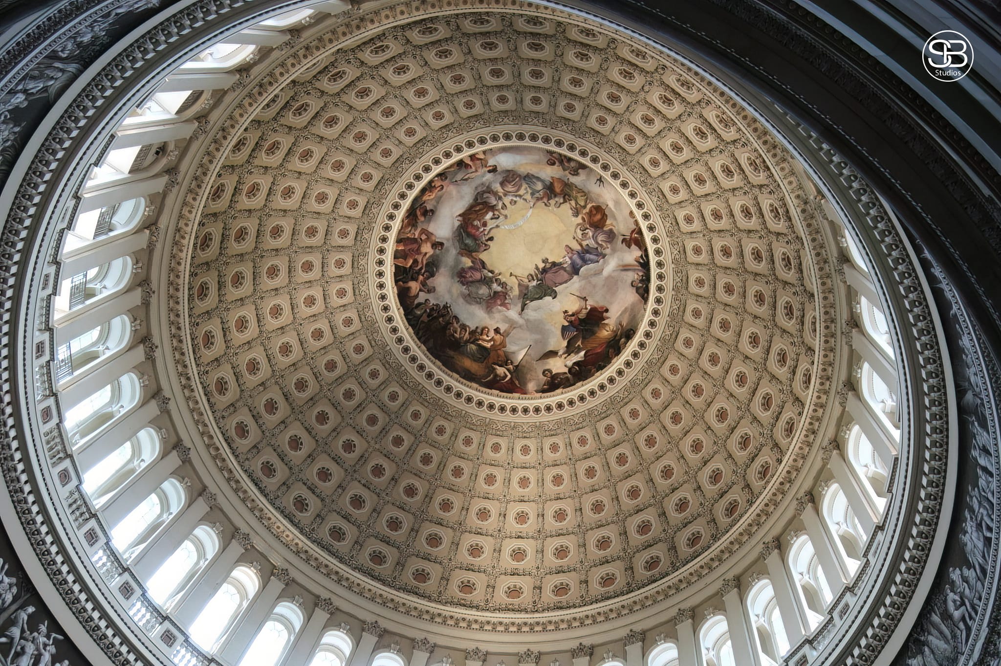 Dome of the Rotunda at the U.S. Capitol Washington DC April 2024 by SB Studios
